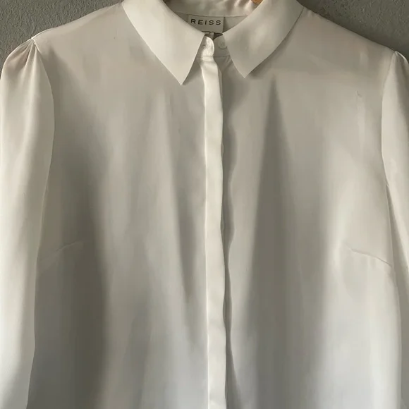 Reiss Classic White Button Down Top - Picture 4 of 7